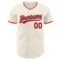 Custom Cream Red-Gray Authentic Baseball Jersey