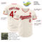 Custom Cream Red-Gray Authentic Baseball Jersey