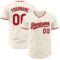 Custom Cream Red-Gray Authentic Baseball Jersey