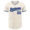 Custom Cream Royal-Gray Authentic Baseball Jersey