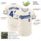 Custom Cream Royal-Gray Authentic Baseball Jersey