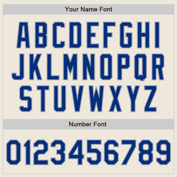 Custom Cream Royal-Gray Authentic Baseball Jersey