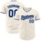 Custom Cream Royal-Gray Authentic Baseball Jersey