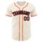Custom Cream Navy-Orange Authentic Baseball Jersey