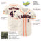 Custom Cream Navy-Orange Authentic Baseball Jersey