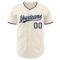 Custom Cream Navy Authentic Baseball Jersey