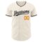 Custom Cream Black-Bay Orange Authentic Baseball Jersey