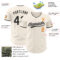 Custom Cream Black-Bay Orange Authentic Baseball Jersey