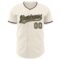 Custom Cream Camo-Black Authentic Baseball Jersey