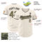 Custom Cream Camo-Black Authentic Baseball Jersey