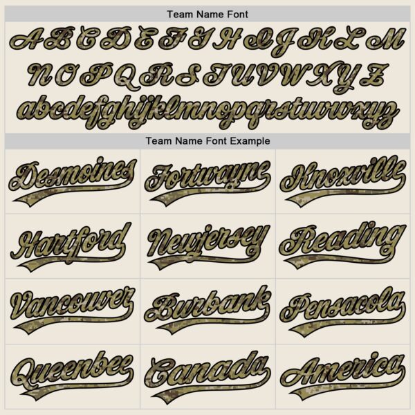 Custom Cream Camo-Black Authentic Baseball Jersey