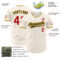Custom Cream Red Gold-Black Authentic Baseball Jersey