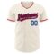 Custom Cream Red-Royal Authentic Baseball Jersey