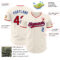 Custom Cream Red-Royal Authentic Baseball Jersey