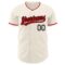 Custom Cream Red-Black Authentic Baseball Jersey