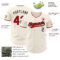 Custom Cream Red-Black Authentic Baseball Jersey