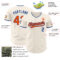 Custom Cream Orange-Royal Authentic Baseball Jersey