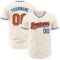Custom Cream Orange-Royal Authentic Baseball Jersey