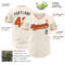 Custom Cream Orange-Black Authentic Baseball Jersey
