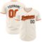 Custom Cream Orange-Black Authentic Baseball Jersey
