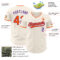 Custom Cream Orange-Purple Authentic Baseball Jersey