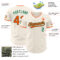 Custom Cream Orange-Kelly Green Authentic Baseball Jersey