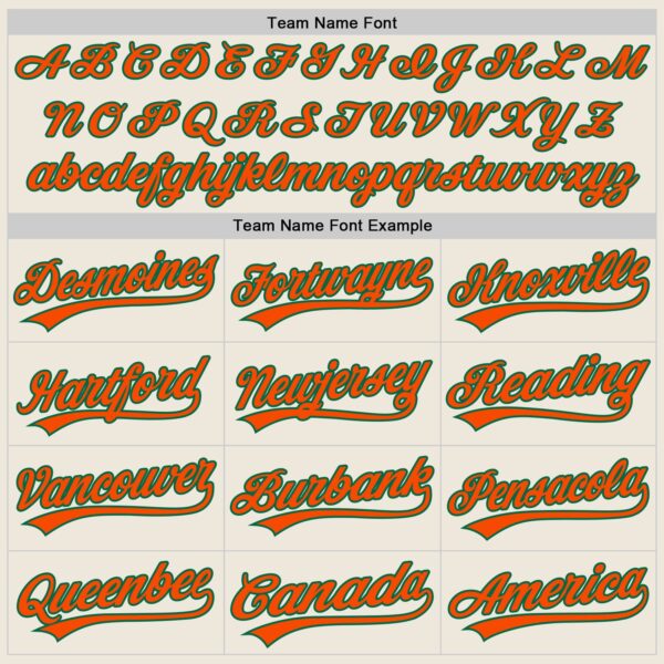 Custom Cream Orange-Kelly Green Authentic Baseball Jersey