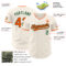 Custom Cream Orange-Green Authentic Baseball Jersey