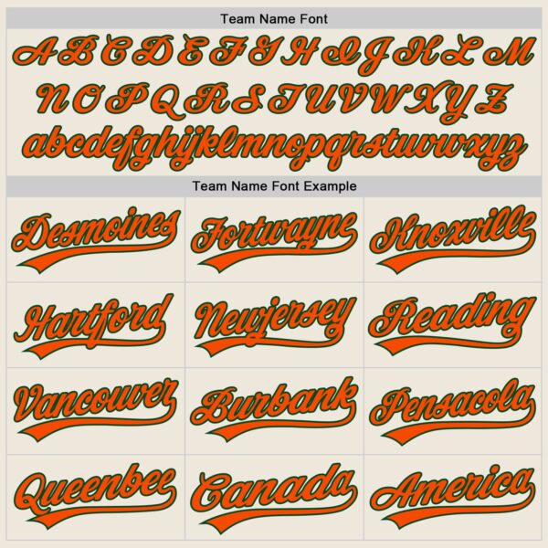 Custom Cream Orange-Green Authentic Baseball Jersey