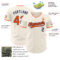 Custom Cream Orange-Navy Authentic Baseball Jersey