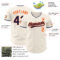Custom Cream Navy-Orange Authentic Baseball Jersey