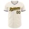 Custom Cream Navy-Gold Authentic Baseball Jersey