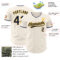 Custom Cream Navy-Gold Authentic Baseball Jersey