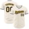 Custom Cream Navy-Gold Authentic Baseball Jersey