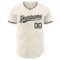 Custom Cream-Black Authentic Baseball Jersey
