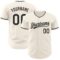 Custom Cream-Black Authentic Baseball Jersey