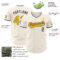 Custom Cream Gold-Black Authentic Baseball Jersey