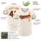 Custom Cream Black-Orange Authentic Baseball Jersey