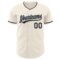 Custom Cream Black-Gray Authentic Baseball Jersey