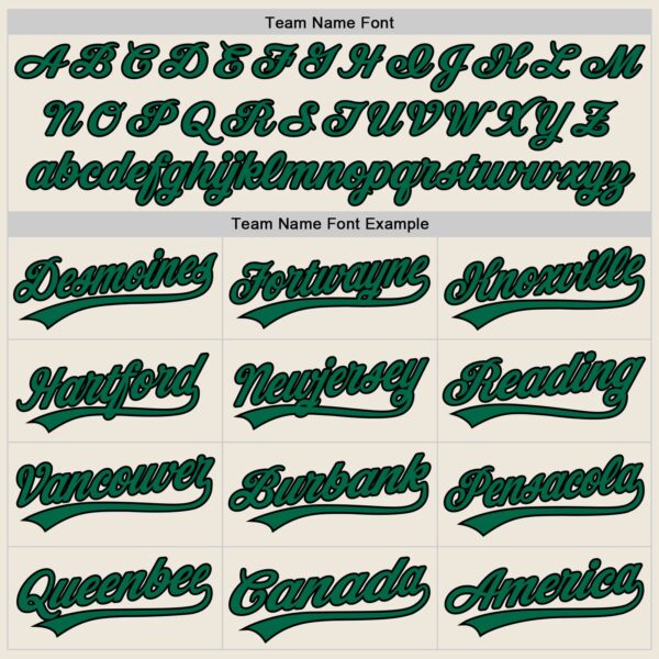 Custom Cream Kelly Green-Black Authentic Baseball Jersey