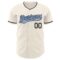 Custom Cream Light Blue-Black Authentic Baseball Jersey