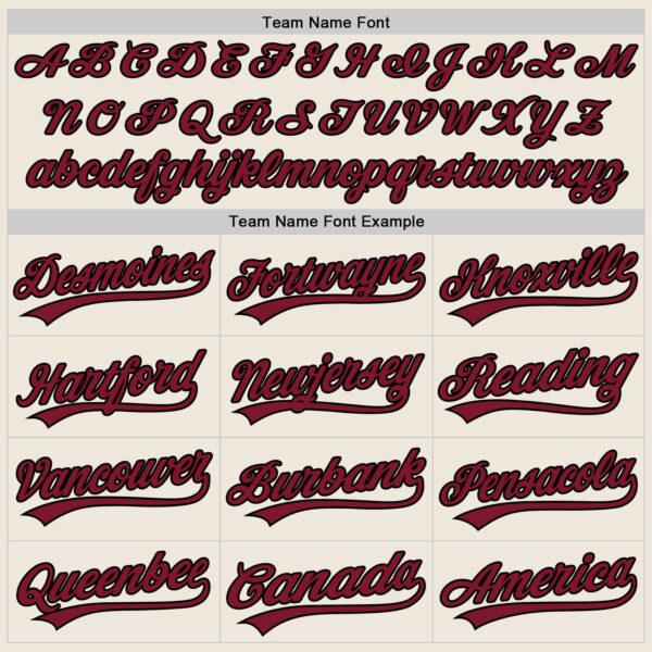 Custom Cream Crimson-Black Authentic Baseball Jersey
