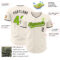 Custom Cream Neon Green-Black Authentic Baseball Jersey