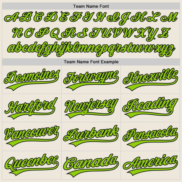 Custom Cream Neon Green-Black Authentic Baseball Jersey