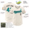 Custom Cream Teal-Black Authentic Baseball Jersey