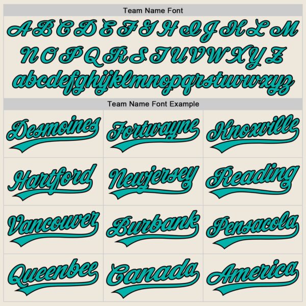 Custom Cream Aqua-Black Authentic Baseball Jersey