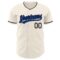 Custom Cream Royal-Black Authentic Baseball Jersey