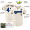 Custom Cream Royal-Black Authentic Baseball Jersey