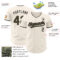 Custom Cream Olive-Black Authentic Baseball Jersey