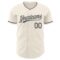 Custom Cream-Steel Gray Authentic Baseball Jersey